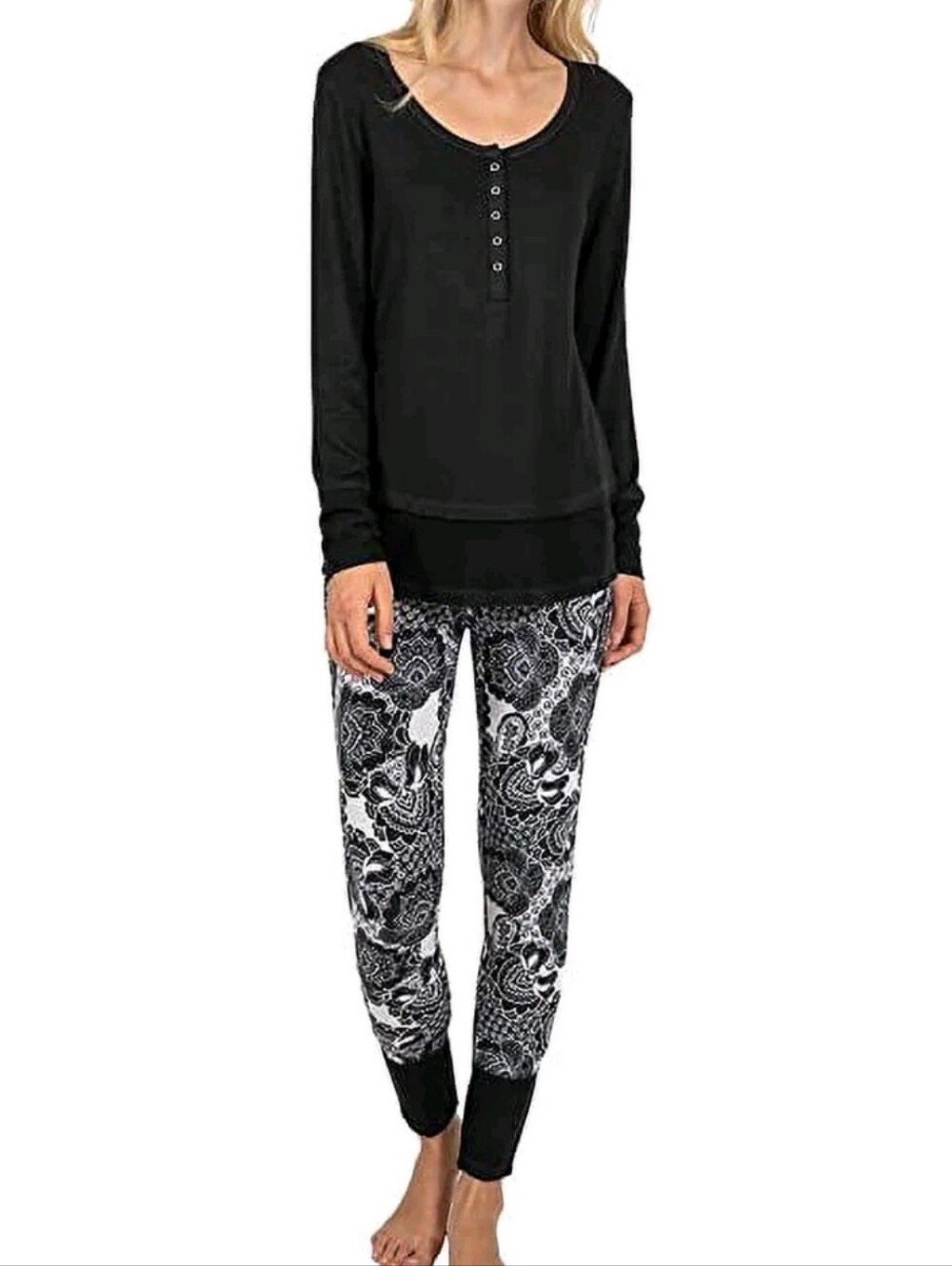 NWOT Henley PJ Set